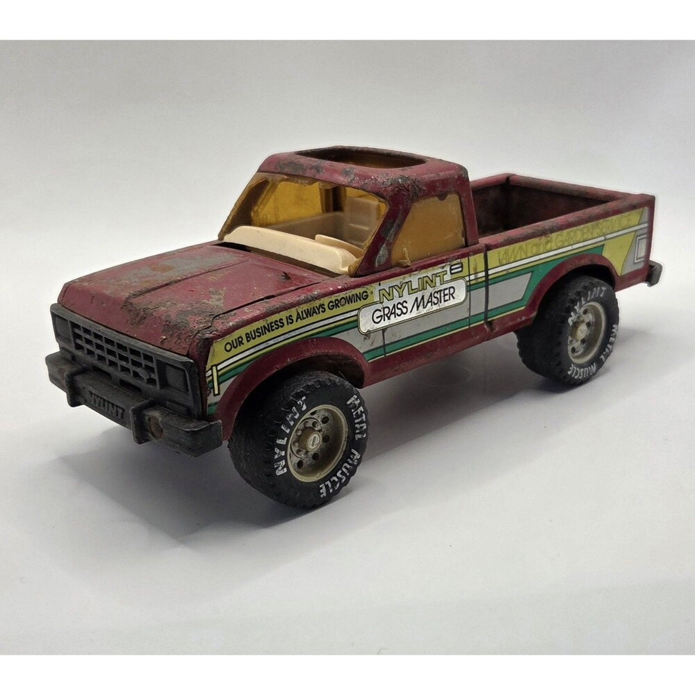 VTG Nylint Lawn & Garden Service Grass Master Toy Pickup Played With Patina Rust